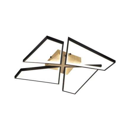 LED Prigušiva stropna svjetiljka LED/115W/230V 3000-6500K smeđa/crna + daljinski upravljač