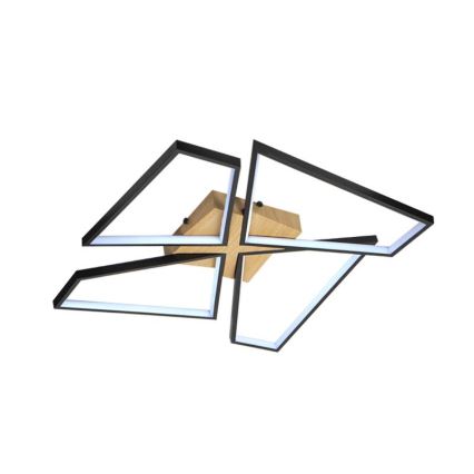 LED Prigušiva stropna svjetiljka LED/115W/230V 3000-6500K smeđa/crna + daljinski upravljač