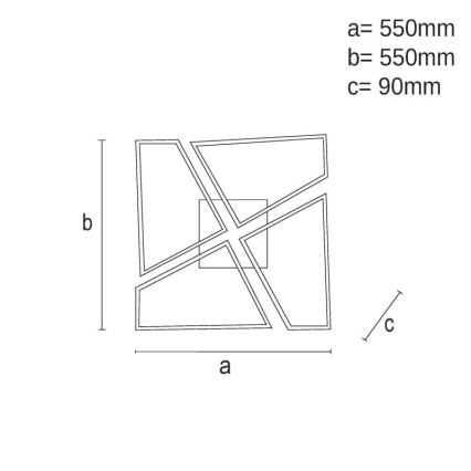 LED Prigušiva stropna svjetiljka LED/115W/230V 3000-6500K smeđa/crna + daljinski upravljač