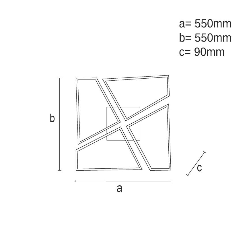 LED Prigušiva stropna svjetiljka LED/115W/230V 3000-6500K smeđa/crna + daljinski upravljač