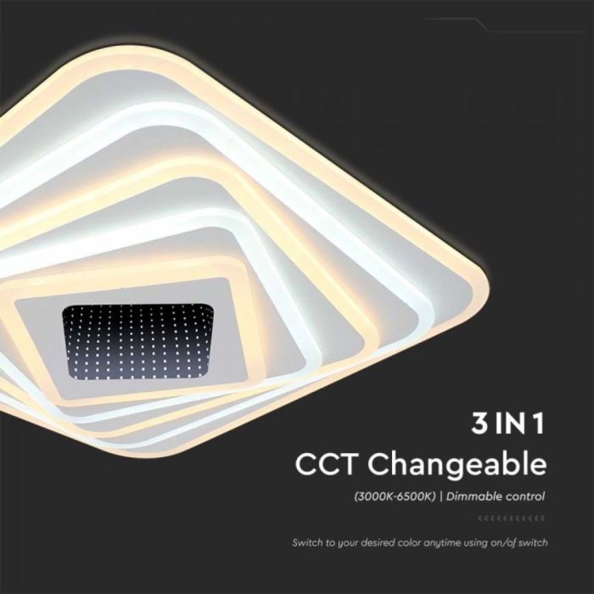 LED Prigušiva stropna svjetiljka LED/150W/230V 3000-6500K + daljinski upravljač