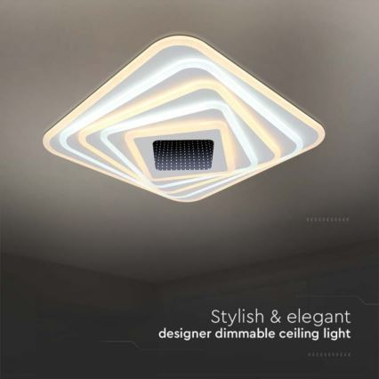 LED Prigušiva stropna svjetiljka LED/150W/230V 3000-6500K + daljinski upravljač