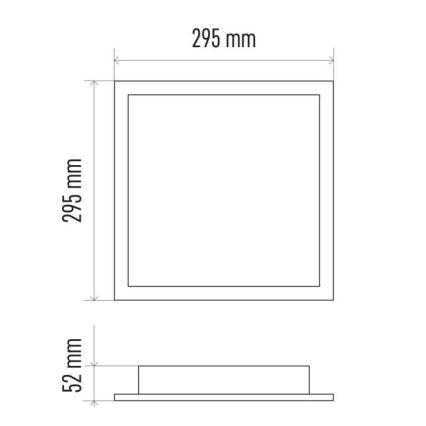 LED Prigušiva stropna svjetiljka LED/20W/230V + daljinski upravljač kvadrat 2700K-6000K