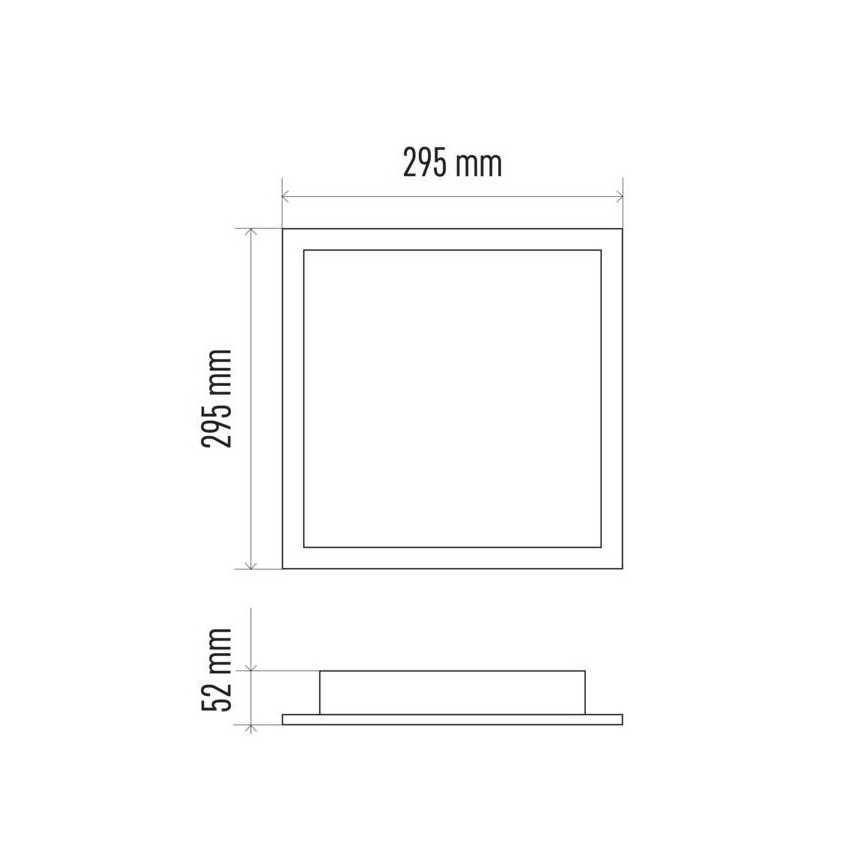 LED Prigušiva stropna svjetiljka LED/20W/230V + daljinski upravljač kvadrat 2700K-6000K