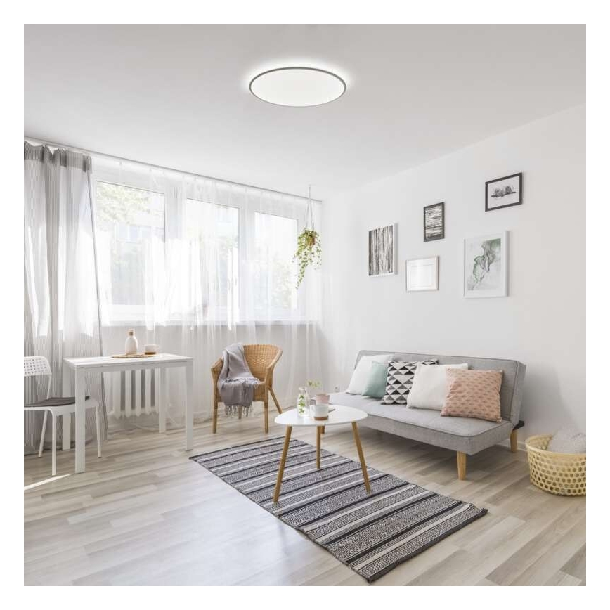 LED Prigušiva stropna svjetiljka LED/24W/230V + daljinski upravljač okrugla 2700K-6500K