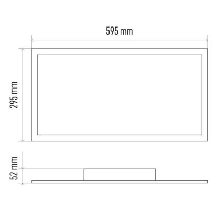 LED Prigušiva stropna svjetiljka  LED/25W/230V + daljinski upravljač pravokutnik 2700K-6000K