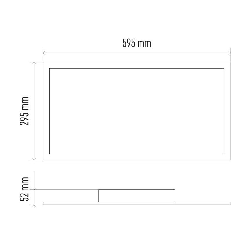 LED Prigušiva stropna svjetiljka  LED/25W/230V + daljinski upravljač pravokutnik 2700K-6000K