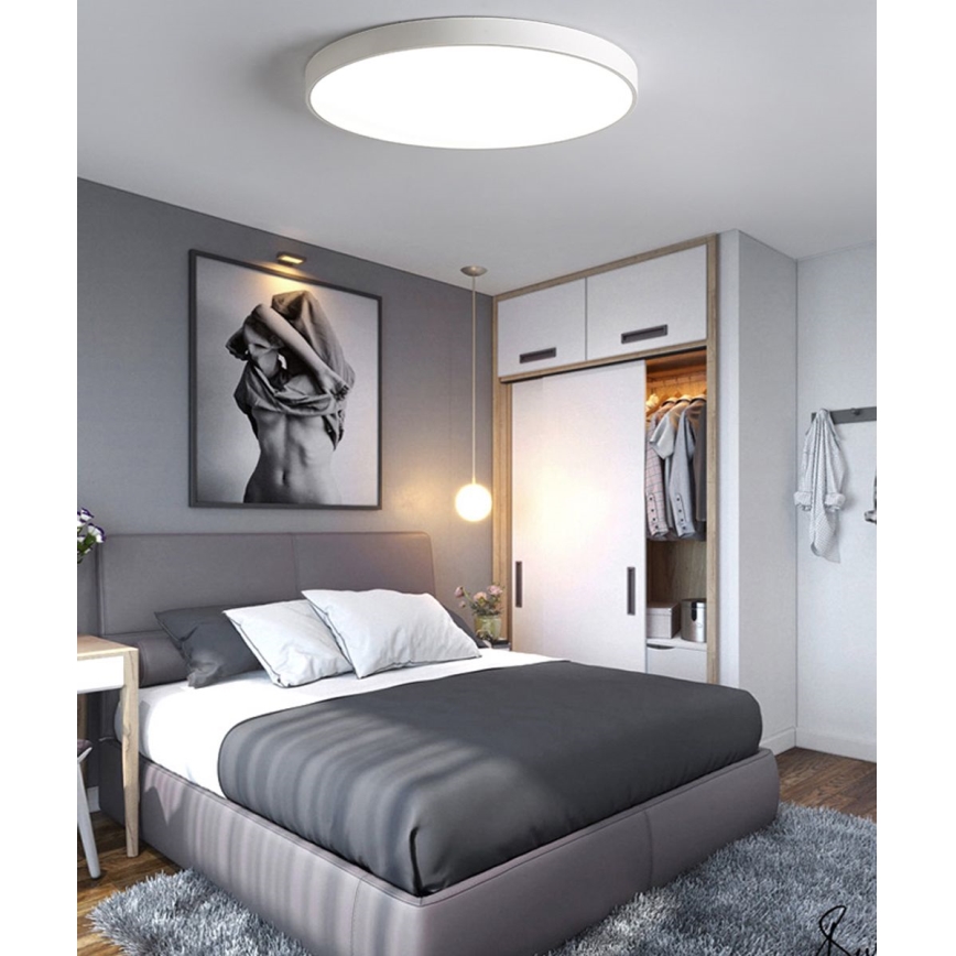 LED Prigušiva stropna svjetiljka LED/30W/230V 3000-6500K pr. 30 cm bijela + daljinski upravljač