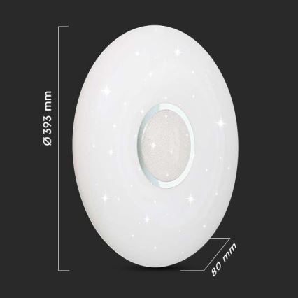 LED Prigušiva stropna svjetiljka LED/40W/230V 3000/4000/6500K pr. 39 cm + daljinski upravljač
