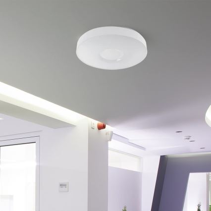 LED Prigušiva stropna svjetiljka LED/40W/230V 3000-6500K 39 cm bijela + daljinski upravljač