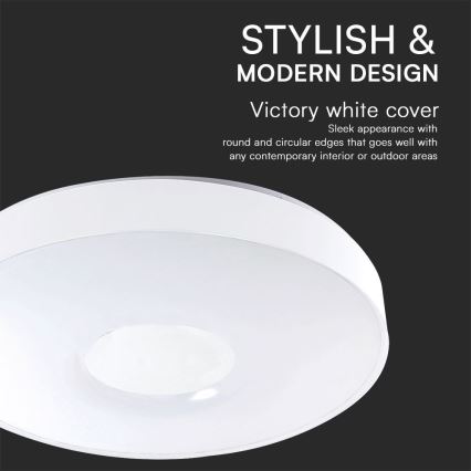 LED Prigušiva stropna svjetiljka LED/40W/230V 3000-6500K 39 cm bijela + daljinski upravljač