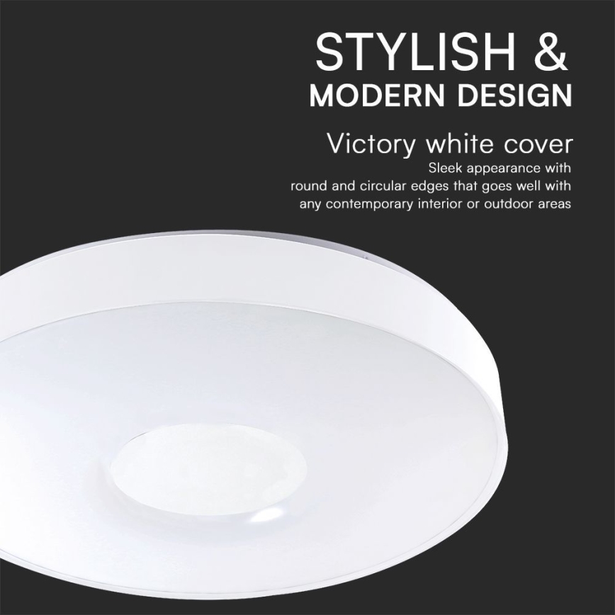 LED Prigušiva stropna svjetiljka LED/40W/230V 3000-6500K 39 cm bijela + daljinski upravljač