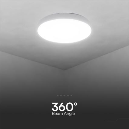 LED Prigušiva stropna svjetiljka LED/40W/230V 3000-6500K 39 cm bijela + daljinski upravljač