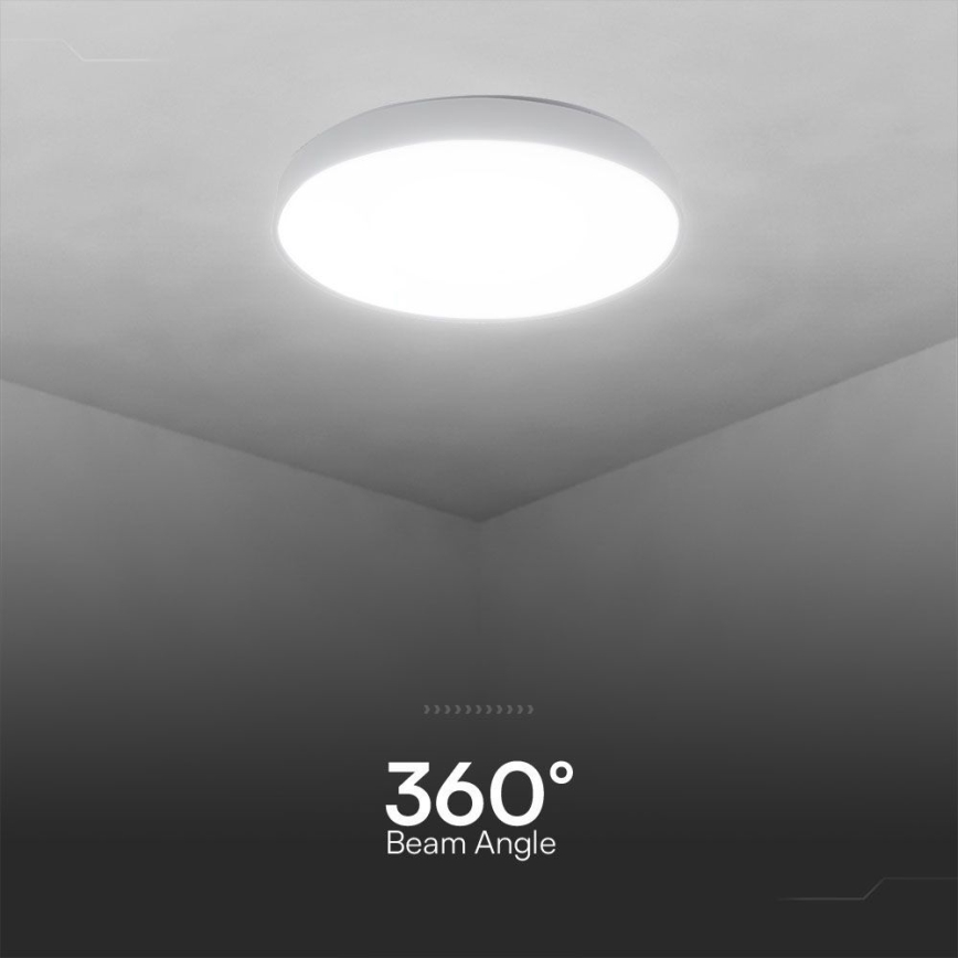 LED Prigušiva stropna svjetiljka LED/40W/230V 3000-6500K 39 cm bijela + daljinski upravljač