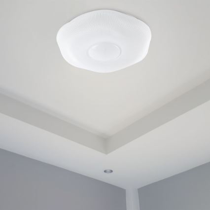 LED Prigušiva stropna svjetiljka LED/40W/230V 3000-6500K 40 cm bijela + daljinski upravljač