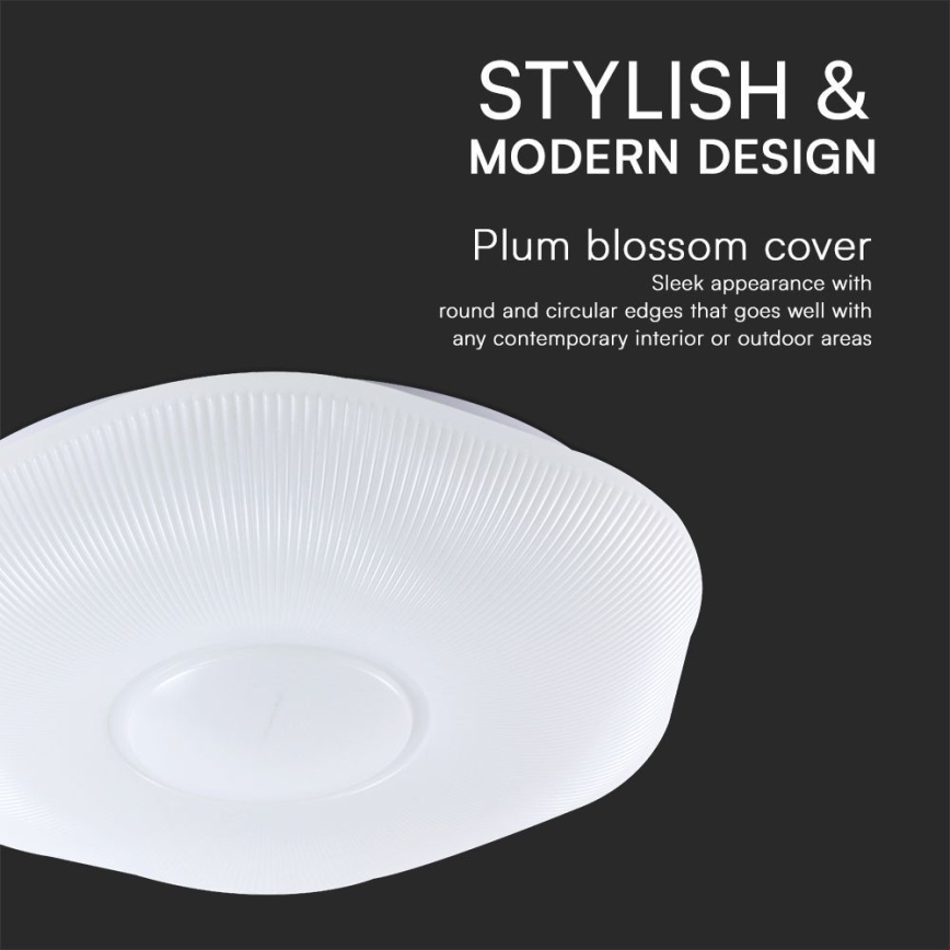 LED Prigušiva stropna svjetiljka LED/40W/230V 3000-6500K 40 cm bijela + daljinski upravljač