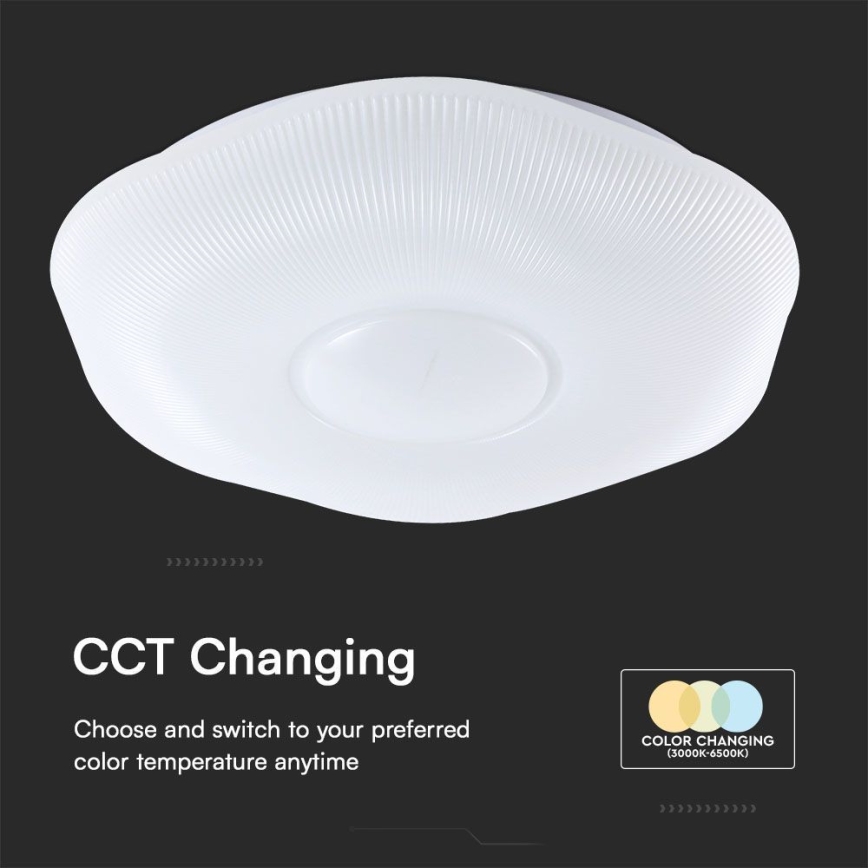 LED Prigušiva stropna svjetiljka LED/40W/230V 3000-6500K 40 cm bijela + daljinski upravljač