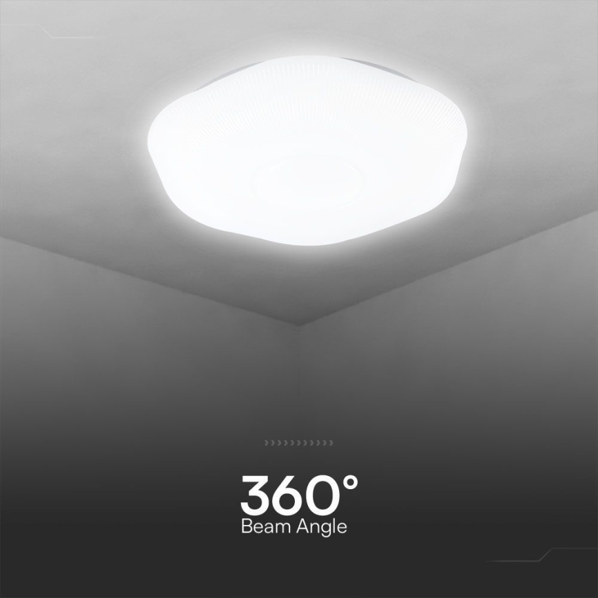 LED Prigušiva stropna svjetiljka LED/40W/230V 3000-6500K 40 cm bijela + daljinski upravljač
