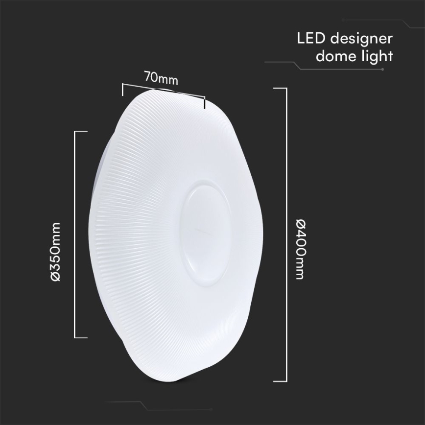 LED Prigušiva stropna svjetiljka LED/40W/230V 3000-6500K 40 cm bijela + daljinski upravljač