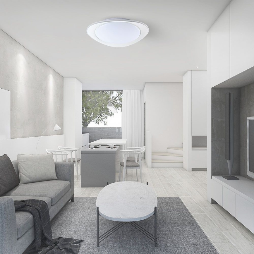 LED Prigušiva stropna svjetiljka LED/40W/230V 3000-6500K 45 cm bijela + daljinski upravljač