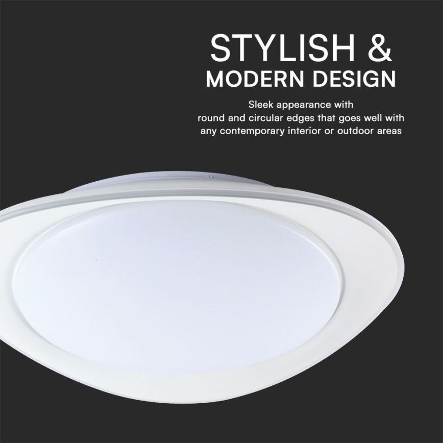 LED Prigušiva stropna svjetiljka LED/40W/230V 3000-6500K 45 cm bijela + daljinski upravljač