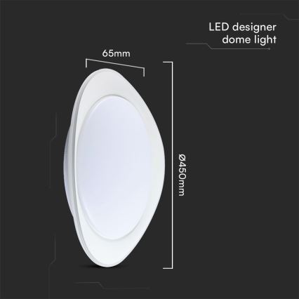 LED Prigušiva stropna svjetiljka LED/40W/230V 3000-6500K 45 cm bijela + daljinski upravljač