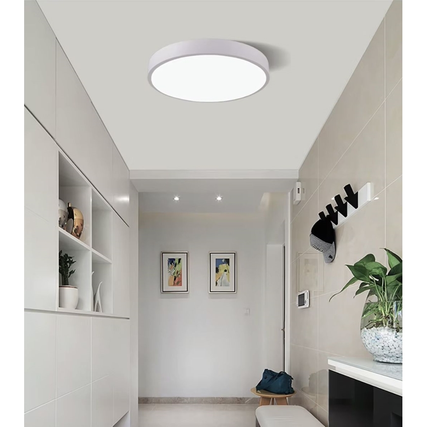 LED Prigušiva stropna svjetiljka LED/40W/230V 3000-6500K pr. 40 cm bijela + daljinski upravljač