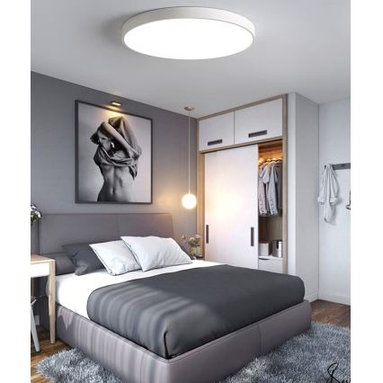 LED Prigušiva stropna svjetiljka LED/40W/230V 3000-6500K pr. 40 cm bijela + daljinski upravljač