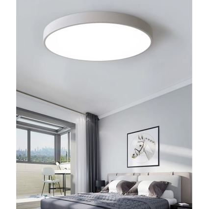 LED Prigušiva stropna svjetiljka LED/40W/230V 3000-6500K pr. 40 cm bijela + daljinski upravljač