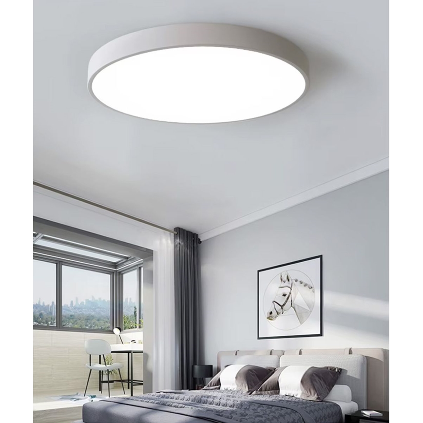 LED Prigušiva stropna svjetiljka LED/40W/230V 3000-6500K pr. 40 cm bijela + daljinski upravljač
