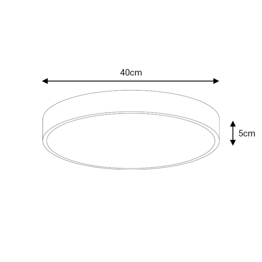 LED Prigušiva stropna svjetiljka LED/40W/230V 3000-6500K pr. 40 cm crna + daljinski upravljač
