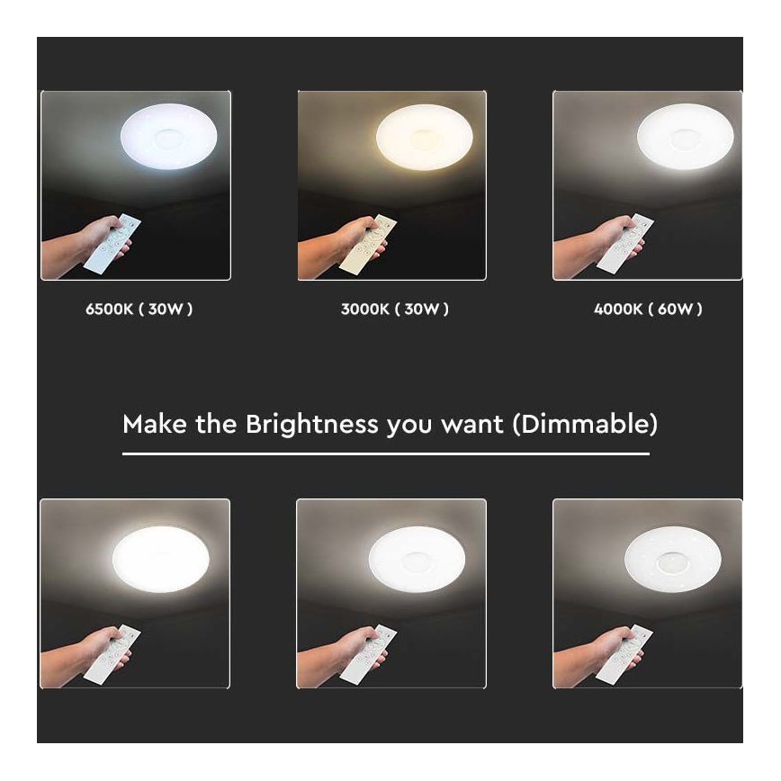 LED Prigušiva stropna svjetiljka LED/40W/230V 3000K/4000K/6500K + DU