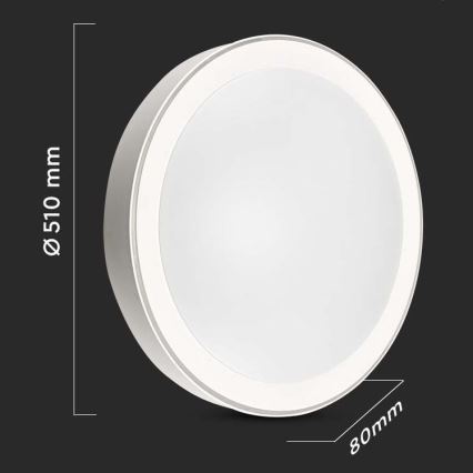 LED Prigušiva stropna svjetiljka LED/40W/230V 3000K/4000K/6500K pr. 51 cm + daljinski upravljač