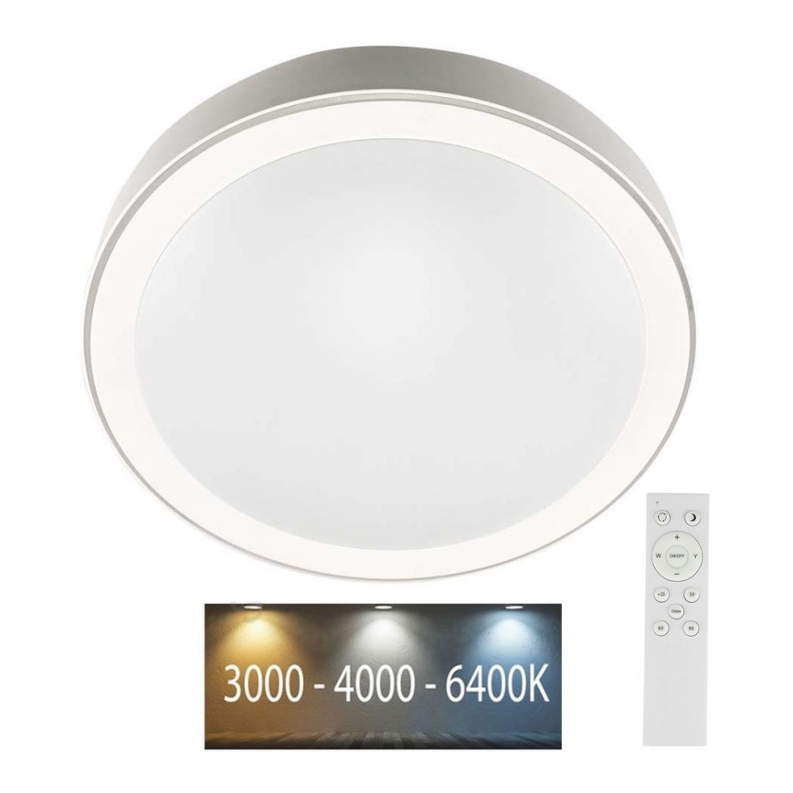 LED Prigušiva stropna svjetiljka LED/40W/230V 3000K/4000K/6500K pr. 51 cm + daljinski upravljač