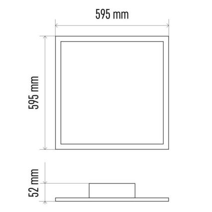 LED Prigušiva stropna svjetiljka LED/40W/230V + daljinski upravljač kvadrat 2700K-6000K