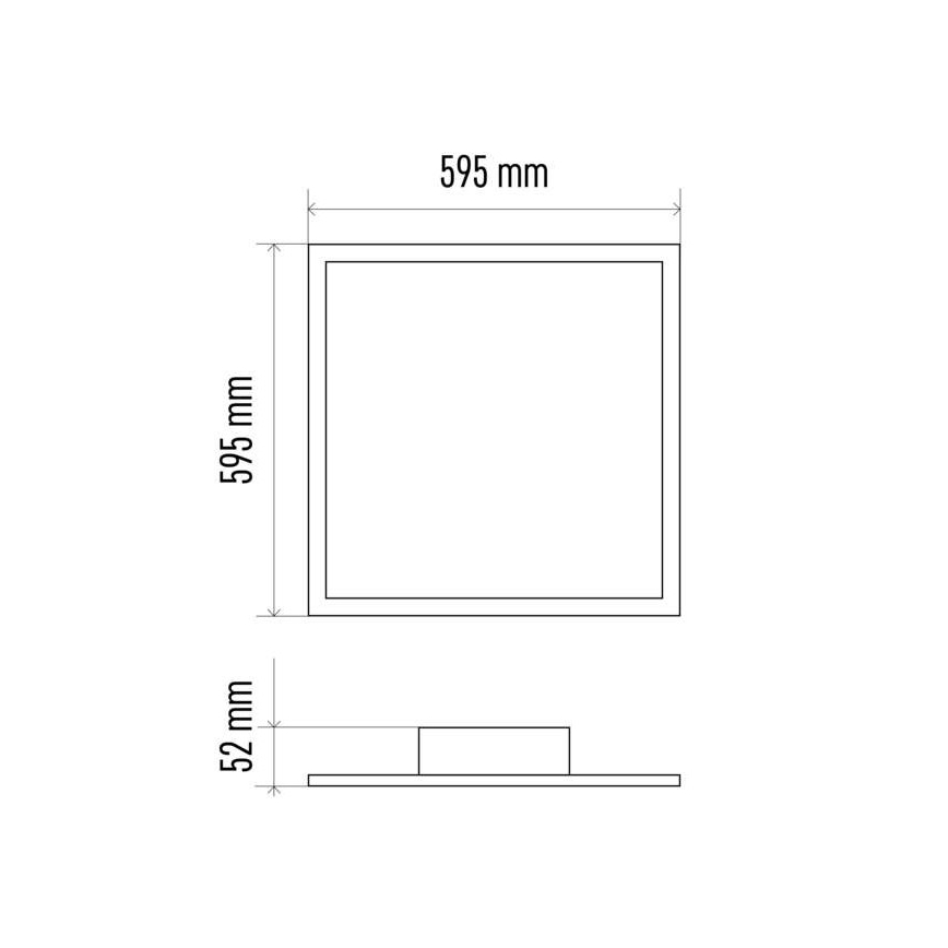 LED Prigušiva stropna svjetiljka LED/40W/230V + daljinski upravljač kvadrat 2700K-6000K
