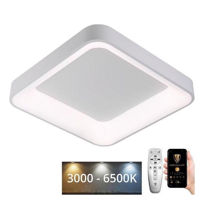 LED Prigušiva stropna svjetiljka LED/45W/230V 3000-6500K bijela + daljinski upravljač