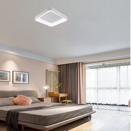 LED Prigušiva stropna svjetiljka LED/45W/230V 3000-6500K bijela + daljinski upravljač