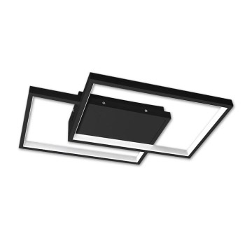 LED Prigušiva stropna svjetiljka LED/45W/230V 3000-6500K crna + daljinski upravljač