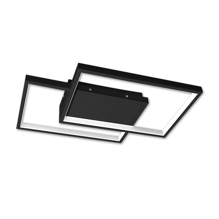 LED Prigušiva stropna svjetiljka LED/45W/230V 3000-6500K crna + daljinski upravljač