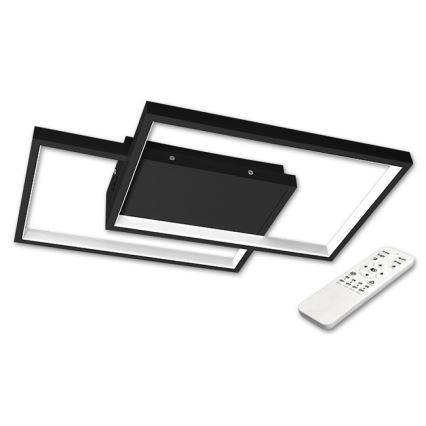 LED Prigušiva stropna svjetiljka LED/45W/230V 3000-6500K crna + daljinski upravljač