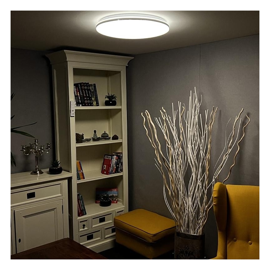 LED Prigušiva stropna svjetiljka LED/48W/230V 2700-6500K Wi-Fi Tuya + daljinski upravljač