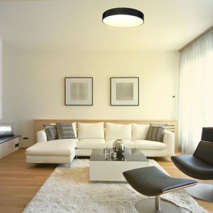 LED Prigušiva stropna svjetiljka LED/50W/230V 3000-6500K crna + daljinski upravljač