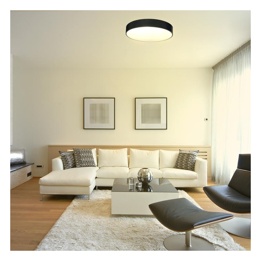 LED Prigušiva stropna svjetiljka LED/50W/230V 3000-6500K crna + daljinski upravljač