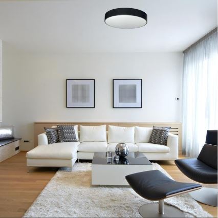 LED Prigušiva stropna svjetiljka LED/50W/230V 3000-6500K crna + daljinski upravljač