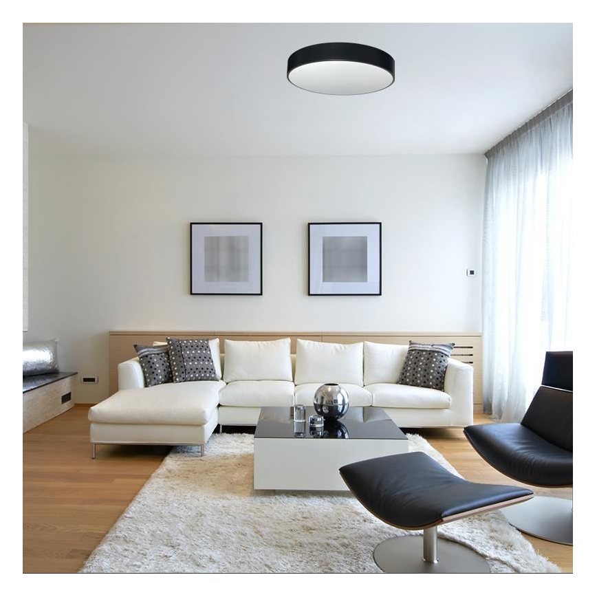 LED Prigušiva stropna svjetiljka LED/50W/230V 3000-6500K crna + daljinski upravljač