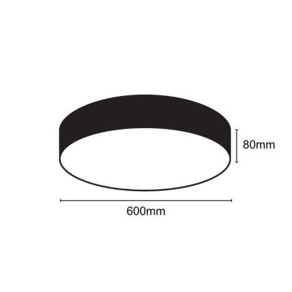 LED Prigušiva stropna svjetiljka LED/50W/230V 3000-6500K crna + daljinski upravljač
