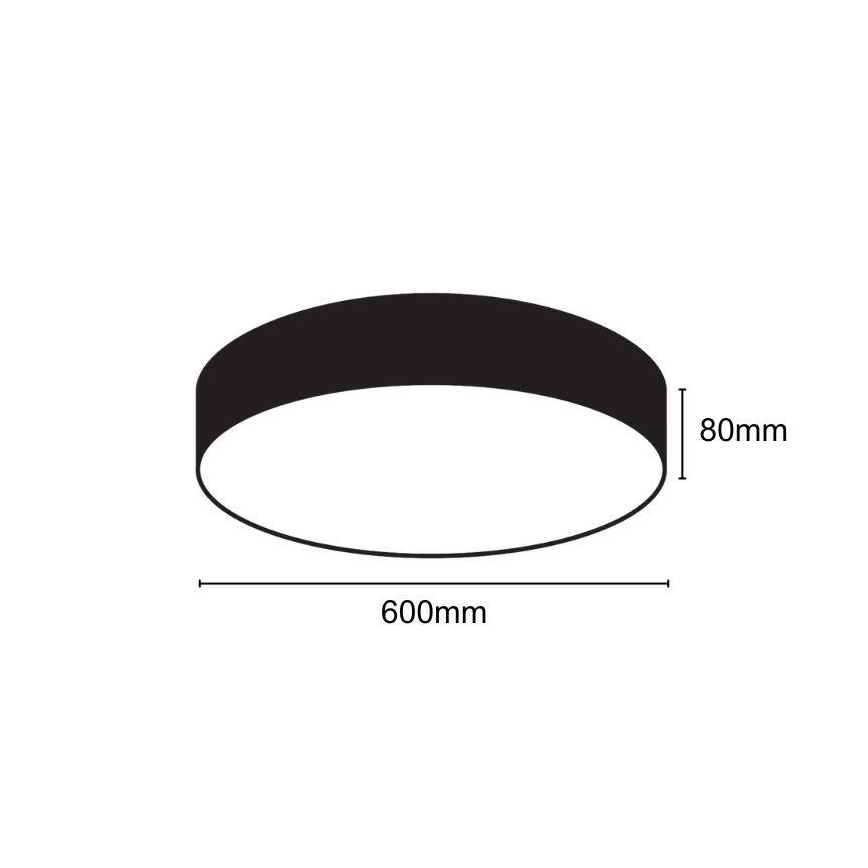 LED Prigušiva stropna svjetiljka LED/50W/230V 3000-6500K crna + daljinski upravljač