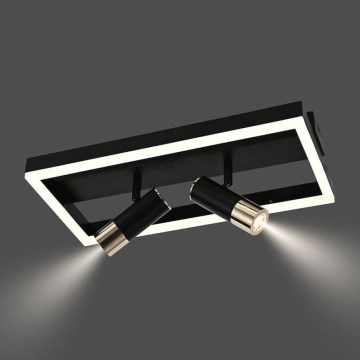 LED Prigušiva stropna svjetiljka LED/50W/230V 3000-6500K crna + daljinski upravljač