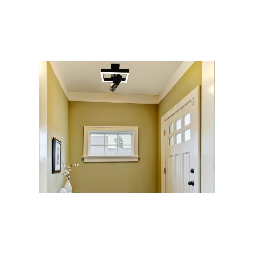 LED Prigušiva stropna svjetiljka LED/50W/230V 3000-6500K crna + daljinski upravljač